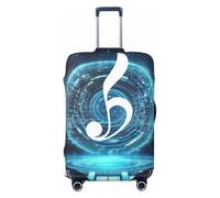 Music Melody Digital Art Elastic Travel Luggage Cover Suitcase Protector, Print Suitcase Baggage Cover Anti-Scratch