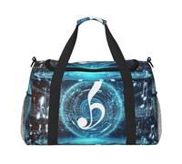 Music Melody Digital Art Waterproof Weekender Bags Duffel Bag Large Carry On Hand Luggage Bags Foldable Tote Bag for Travel Sports Gym Dance
