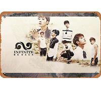 Music Metal Signs Vintage Infinite Kpop Poster Celebrities & Musicians Wall Art Retro Decor Tin Sign-8x12inch