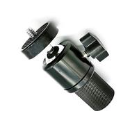 Music Microphone Mic Stand Tripod Mount Adapter with Locking Swivel Ball Head (5/8'' - 27 to 1/4'' - 20) for Gopro, Digital Camera and Video Recorder