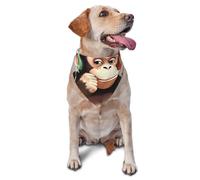 Music Monkey Dog Bandana Pet Scarf Accessories for Small Medium Dogs Cats Photo Prop, Triangle Pet Bandanas Adjustable Puppy Bib Washable Dog Kerchief Puppy Neckerchief
