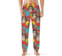 Music Monkey Men's Pajama Pants Soft Lounge Bottoms With Pocket Sleep Pants Loungewear