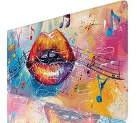 Music Mouse Mat Color Mouse Pad Desk Mat Soft Smooth Surface and Anti-Slip Rubber Base for Stable Grip on Smooth Surfaces, Improved Precision and Speed, Mousepad for Office 900 x 400 x 3mm K0-904