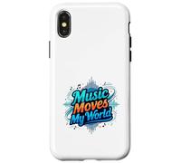 Music Moves My World Rhythm Lover Lifestyle Design Case for iPhone X/XS