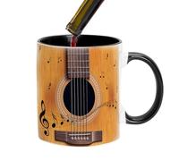 Music Mug - Ceramic Guitar Cups, Violin Handle Coffee Mug | Funny Musical Theme Coffee Travel Cup for Music Lovers, Desk Decor, Tea Cups Gift for Pianists, Students, Bands, Friends, Singers