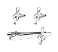 Music Musical Birthday Gifts for Musicians Rap Music Tie Clip Pin Gift for Music Lovers Music Teacher Gifts for Men Son Boyfriend Music Themed Gifts for Students Music Note Cufflinks Gift