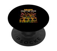 Music Must Be Loud (Party Statement & Amplifier Graphic) PopSockets Adhesive PopGrip