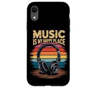 Music My Happy Place Musician Lovers DJ Headphone Case for iPhone XR