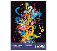 Music Notation 1000 Piece Animation Paper Jigsaw Puzzle What Happens Next Beautiful Decoration for Adults And Kids 38x26cm/1000pcs