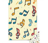 Music Notation Jigsaw Puzzle Adult 1000 Pieces Classic Puzzle Wooden Jigsaw Puzzle Wall Art Unique Toys 1000pcs (75x50cm)