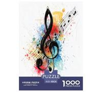 Music Notation Jigsaw Puzzles Puzzles for Adults Kids. 1000 Piece Impossible Challenge Toy Educational Games Home Decoration for Adults& Kids Age 14 Years Up 38x26cm/1000pcs