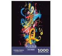 Music Notation Jigsaw Puzzles Puzzles for Adults Kids. 1000 Piece Whimsical Challenge Toy Educational Games Home Decoration for Adults& Kids Age 14 Years Up 38x26cm/1000pcs