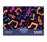 Music Note 1000 Piece Jigsaw Puzzles for Adults Healed with Extra Fun Challenges Colourful Home Decoration 70x50cm/1000pcs