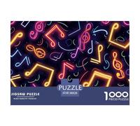 Music Note 1000 Pieces Puzzle for Adults And Children Healed Fun Challenging Brainteasing Jigsaw Colourful Educational Games 38x26cm/1000pcs