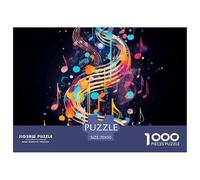Music Note 1000 Pieces Puzzle for Adults And Children Healed Whimsical Challenge Colourful Educational Games 70x50cm/1000pcs