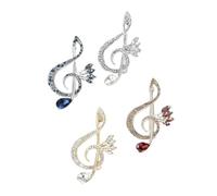 Music Note Brooch Lapel Pin for Women Piano Guitar Musician Musical Instrument Music Note Emblem Bedge Brooches Lapel, M, Metal, cubic zirconia