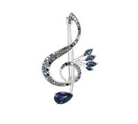 Music Note Brooch Lapel Pin for Women Piano Guitar Musician Musical Instrument Music Note Emblem Bedge Brooches Lapel, M, Metal, cubic zirconia