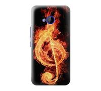 Music Note Burn Case Cover For HTC U11 Life