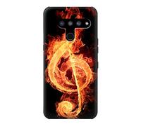 Music Note Burn Case Cover For LG V50, LG V50 ThinQ 5G