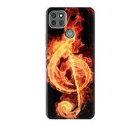 Music Note Burn Case Cover For Motorola Moto G9 Power