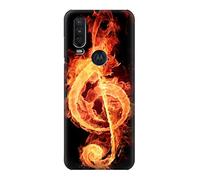 Music Note Burn Case Cover For Motorola One Action (Moto P40 Power)