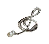 Music Note Claw Clip - Stylish Alloy Metal Hair Accessory | Compact music design with a non-slippery handle, elegant score style strong hairpins for the