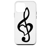 Music Note Clef Bass Treble Clef Heart Love Lovers & Artists Case for iPhone 12 mini