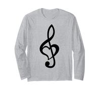 Music Note Clef Bass Treble Clef Heart Love Lovers & Artists Long Sleeve T-Shirt