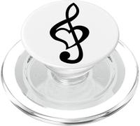 Music Note Clef Bass Treble Clef Heart Love Lovers & Artists PopSockets PopGrip for MagSafe