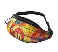 Music Note Colorful Wooden Fanny Pack for Men Women, Fashion Festival Fanny Pack, Travel Sport Walking Waist Bag
