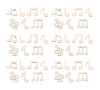 Music Note Cutouts 55mm Large 50pcs Unfinished Decorations Wooden