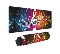Music Note Gaming Mousepad Large Waterproof Non-Slip Desk Mat for Home Office Work Computer, Keyboard Pad Work from Home Essentials - 80x30cm