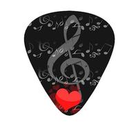Music Note Heart Guitar Paddle 12 Pack Guitar Pickup Suitable For Playing Acoustic Guitars, Electric Guitars, Etc.