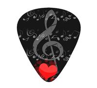 Music Note Heart Guitar Paddle 12 Pack Guitar Pickup Suitable For Playing Acoustic Guitars, Electric Guitars, Etc.