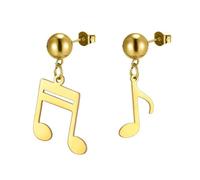 Music Note Hoop Earrings Treble Clef Dangle Drop Earrings Musical Themed Jewelry Appreciation Gifts for Music Lover Teacher (Asymmetric note gold 2)
