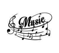Music Note Metal Wall Art - 12” x 7.4” Metal Music Sign for Indoor & Outdoor Décor, Hanging Musical Note Decoration for Music Rooms