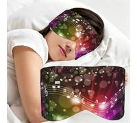 Music Note Musical Theme, Sleep Mask for Home Travel, Full Eye Covers Light Blocking Eye Mask Sleep Eye and Ear Muffs