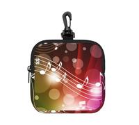 Music Note Musical Theme, Square Zipper Storage Bag, Neoprene Coin Purse, Small Wallets, Change Pouch, Change Purse