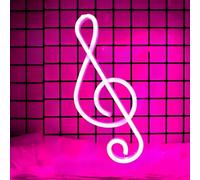 Music Note Neon Lights Signs Red LED Neon Light USB or Battery Operated, LED Night Light for Bedroom Wall Decor Living Room