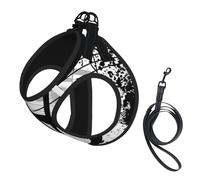 Music Note,Pet Harness,Adjustable Reflective Dog Harness,Pet Leash Vest,L