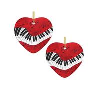Music Note Piano Christmas Tree Ceramic Hanging Bauble Personalised Xmas Baubles Cute Christmas Ornaments Gifts For Kids Family Friends