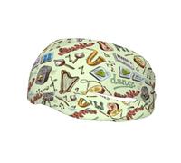 Music Note Piano Instrument Print Sport Headbands Athletic Sweatband for Workout Men Women