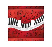 Music Note Piano Modern Leather-Textured Dual Rocker Switch Plate Cover â€“ Premium Pc Material Wall Plate for Residential & Commercial Use, Full-Panel Printed Design with Decorative Painted Screws