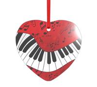 Music Note Piano Print Acrylic Shaped Pendant Festive Decor for Christmas,Birthdays,New Year,Hanging Souvenir