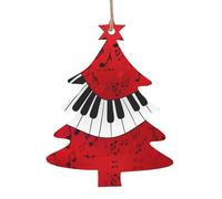 Music Note Piano Print Personalised Wooden 1st Xmas Tree Decoration Hanging Ornament Keepsake Gifts Decorations,Christmas Atmosphere Pendant(2pcs)