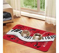 Music Note Piano Print Pet Absorbent Leather Tablecloth Perfect for Dogs, Cats, and Other Pets