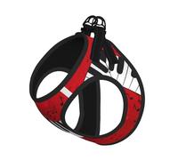 Music Note Piano Print Pet Leash Vest Soft Adjustable Step in Puppy Vest Outdoor Walking with Leash