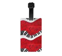 Music Note Piano Print UV Print Luggage Tag Vibrant PVC Suitcase ID Bold Artistic Travel Accessory Graduation Gift
