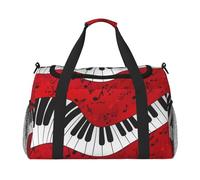 Music Note Piano Print Weekender Bag,Gym Bag with,Carry On Luggage Overnight Weekend Bag, Holdall Handbag & Shoulder Bag for Travel Fitness