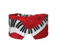 Music Note Piano Printed Sleeping Blindfold, Padded Ear Warmer Mask, Adjustable Head Wrap, for Deep Relaxation